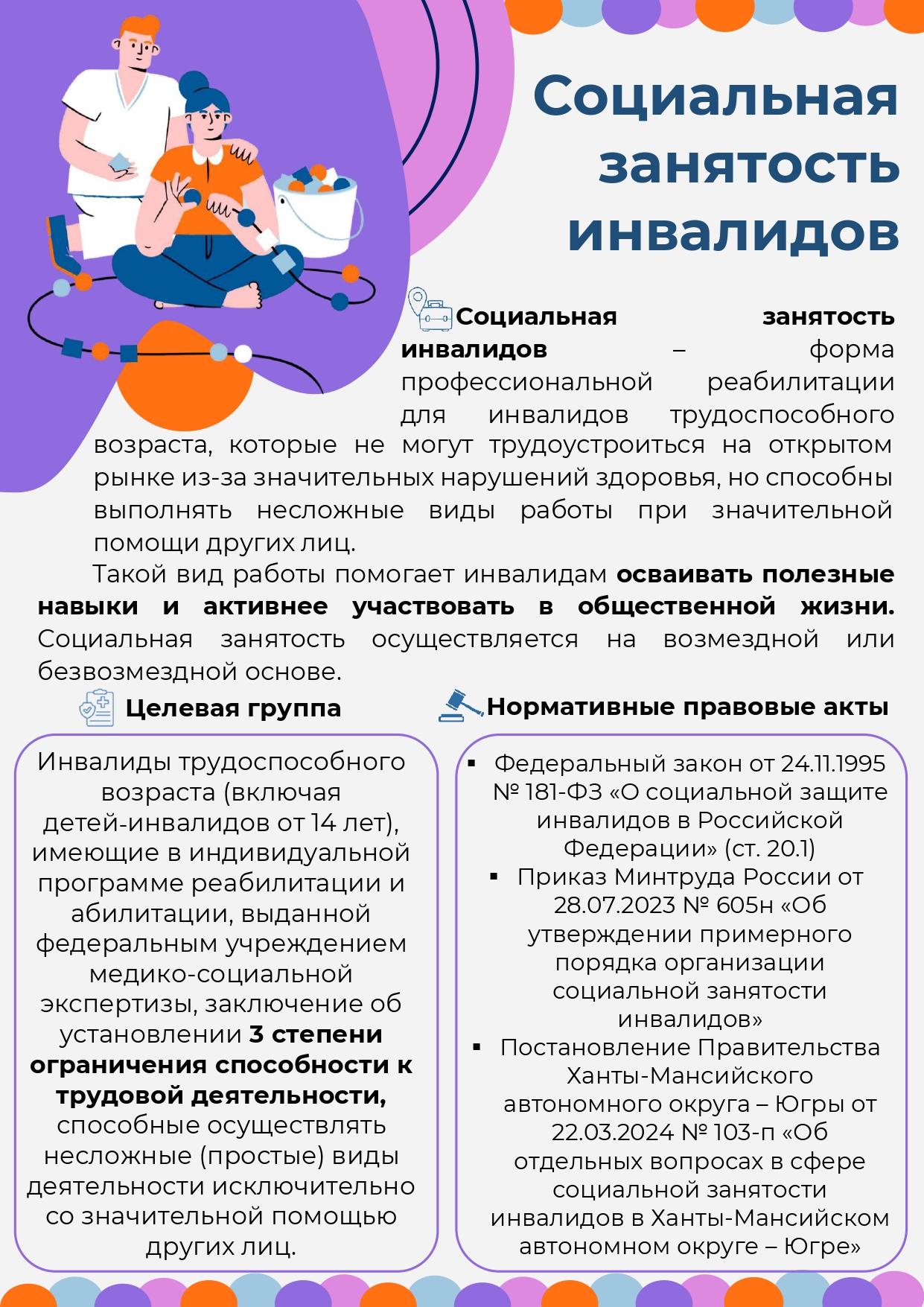 Социальная занятость инвалидов
